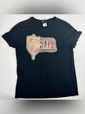 2018 Nintendo Legend of Zelda Graphic Tee Black Gamer Shirt Retro Gaming T-Shirt